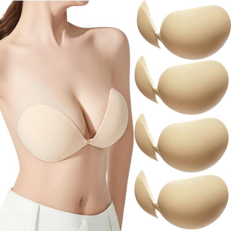 Strapless Bra Adhesive - Push-Up Klebe-BH Verdickte Unsichtbare Silikon-Brustvergrößerungspads Selbstklebende